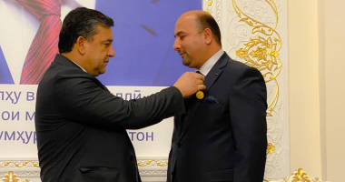 Employees of the SSB RT "Amonatbonk" were awarded the anniversary medal of the 20th anniversary SCO.